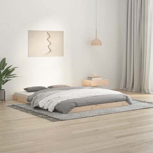 Bed Frame without Mattress 135x190 cm Solid Wood Pine