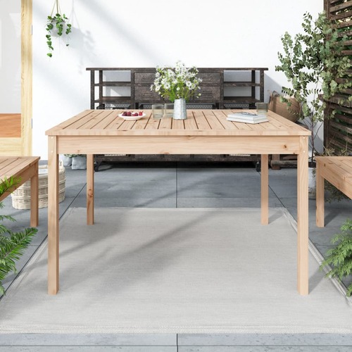 Garden Table 121x82.5x76 cm Solid Wood Pine