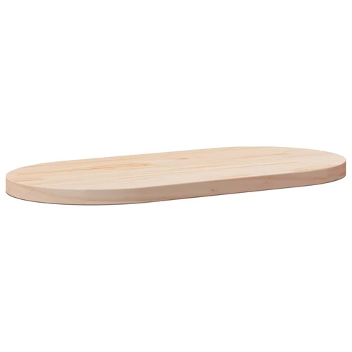 Table Top 80x40x2.5 cm Solid Wood Pine Oval