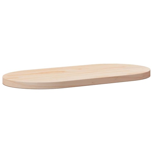 Table Top 90x45x2.5 cm Solid Wood Pine Oval