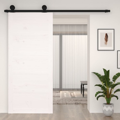 Barn Door White 90x1.8x204.5 cm Solid Wood Pine