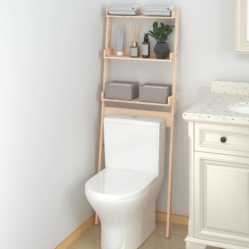 Toilet Rack 63.5x32x179 cm Solid Wood Pine