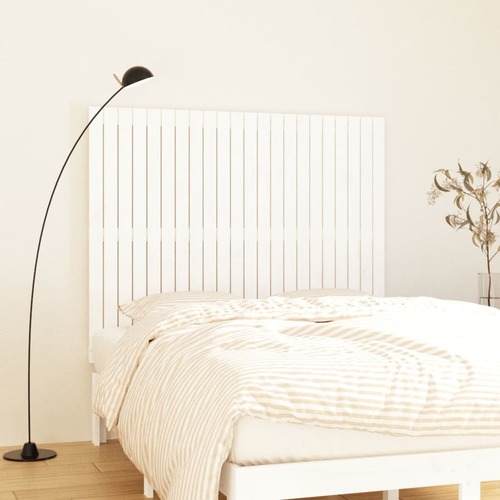 Wall Headboard White 140 cm Solid Wood Pine