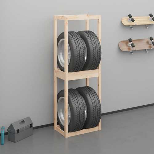 Tire Rack 63x40x180 cm Solid Wood Pine
