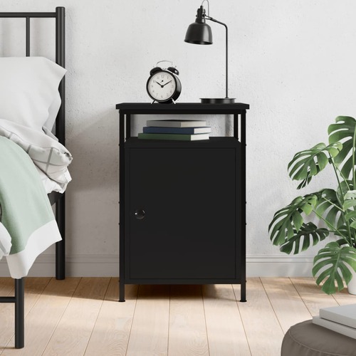 Bedside Cabinet Black 40x42x60 cm Engineered Wood