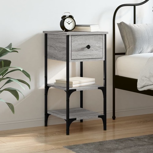 Bedside Cabinet Grey Sonoma 34x36x70 cm Engineered Wood