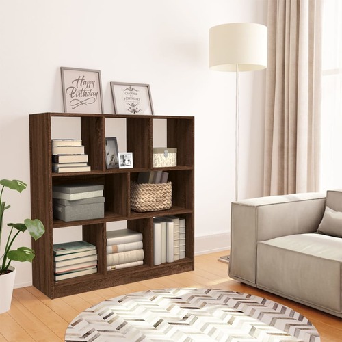 Book Cabinet Brown Oak 97.5x29.5x100 cm Engineered Wood