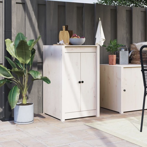 Outdoor Kitchen Doors White 50x9x82 cm Solid Wood Pine