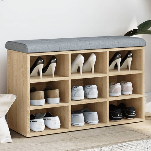 Shoe Bench Sonoma Oak 82x32x50 cm Engineered Wood