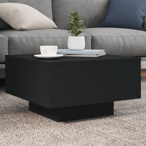 Coffee Table Black 55x55x31 cm Engineered Wood