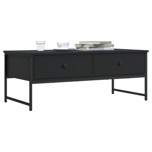 Coffee Table Black 101x49x39.5 cm Engineered Wood