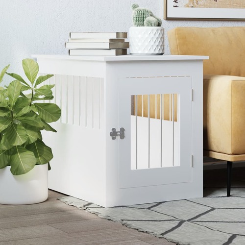 Dog Crate Furniture White 55x75x65 cm Engineered Wood
