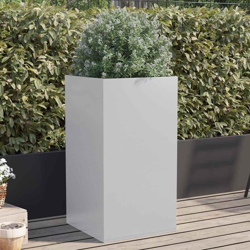 Planter Silver 42x38x75 cm Galvanised Steel