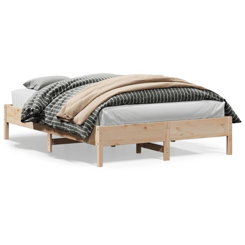 Bed Frame 150x200 cm Solid Wood Pine