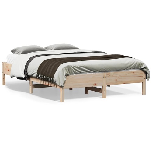 Bed Frame 135x190 cm Solid Wood Pine