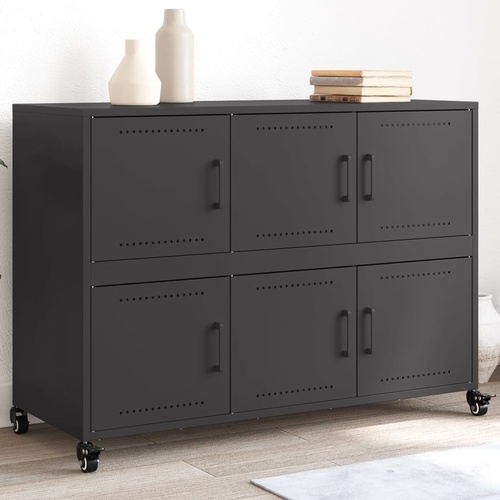 Sideboard Black 100.5x39x72 cm Steel