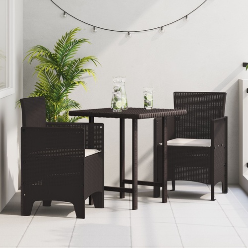 Garden Chair 2 pcs Brown 53 x 49 x 85 cm Polypropylene