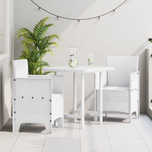 Garden Chair 2 pcs White 53 x 49 x 85 cm Polypropylene