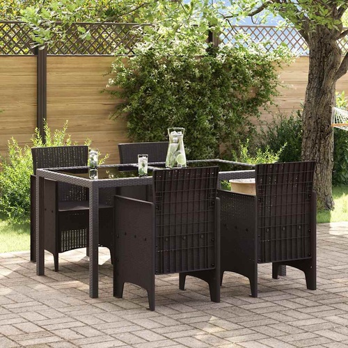 Garden Chairs 4 pcs Brown Standard Polypropylene