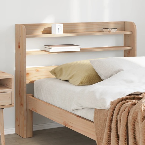 Headboard with Shelves 90 cm Solid Wood Pine