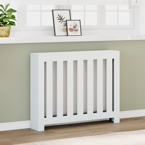 Radiator Cover White 104x20x82 cm Engineered Wood