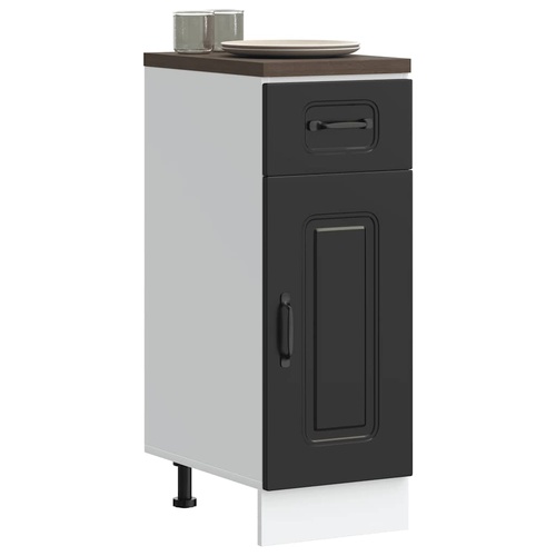 Kitchen Base Cabinet "Kalmar" Black Engineered Wood
