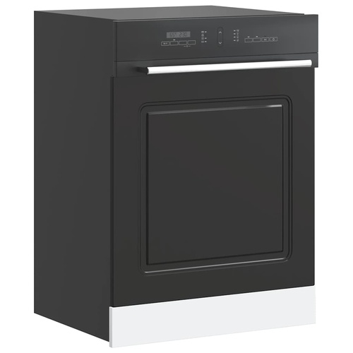 Dishwasher Panel "Kalmar" Black 60x1,5x67 cm Engineered Wood