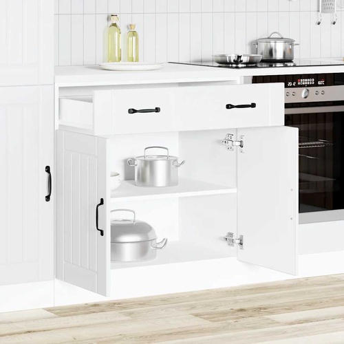 Kitchen Base Cabinet Lucca White Engineered Wood