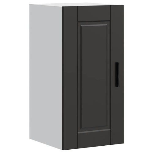 Kitchen Wall Cabinet "Porto" Black Engineered Wood