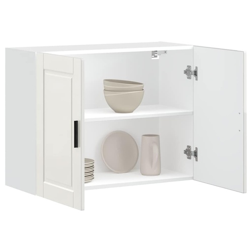 Kitchen Wall Cabinet "Porto" High Gloss White Engineered Wood