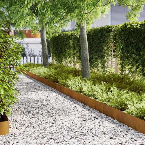 Lawn Edgings 30 pcs Rusty 103 x 20 cm Weathering steel