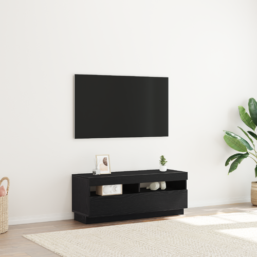 TV Cabinet Black Oak 100 x 35 x 40 cm Engineered Wood