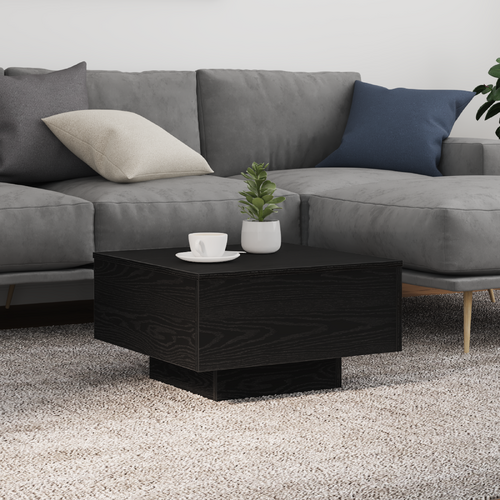 Coffee Table Black oak 55 x 55 x 31 cm Engineered wood