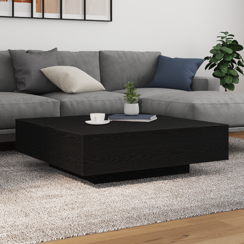 Coffee Table Black oak 100 x 100 x 31 cm Engineered wood