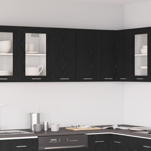 Hanging cabinet Black oak 60 x 31 x 60 cm Engineered wood