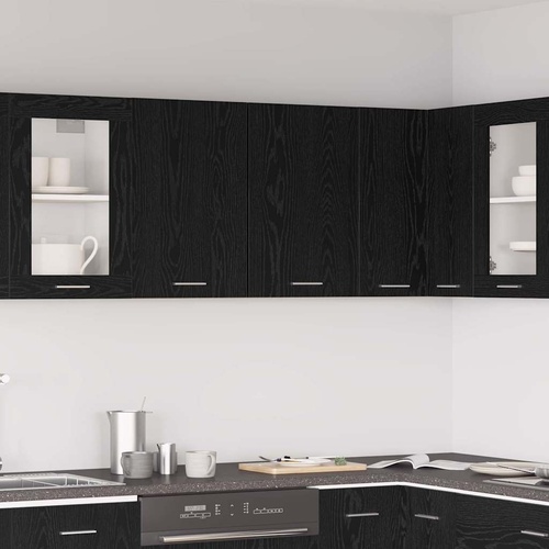 Hanging cabinet Black oak 80 x 31 x 60 cm Engineered wood