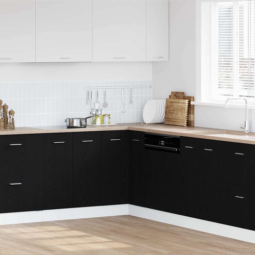 Corner Bottom Cabinet with Door Black oak 75.5 x 75.5 x 81.5 cm
