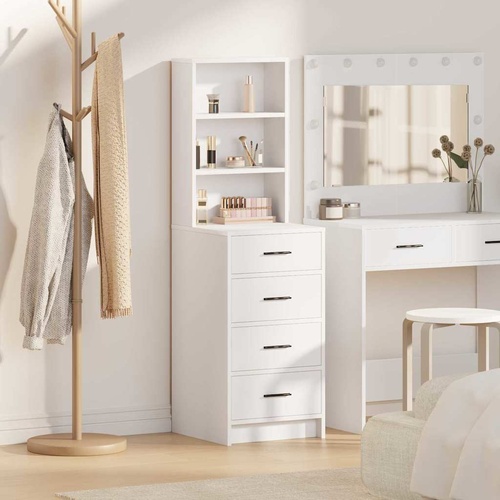 Highboard with Drawer White 40 x 41 x 135 cm Engineered wood