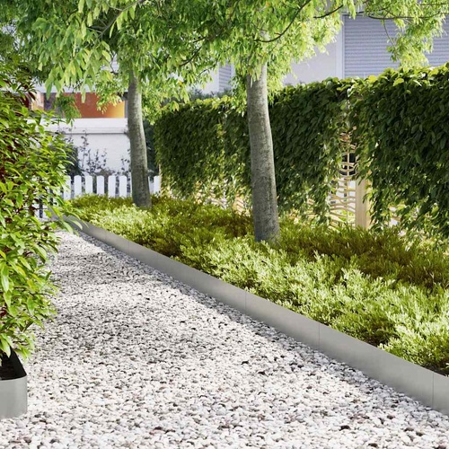 Lawn Edgings 20 pcs Silver 100 x 0.5 x 20 cm Galvanised steel