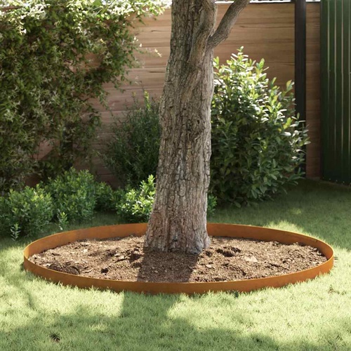Garden Lawn Edging Rusty 450 x 15 cm Weathering steel