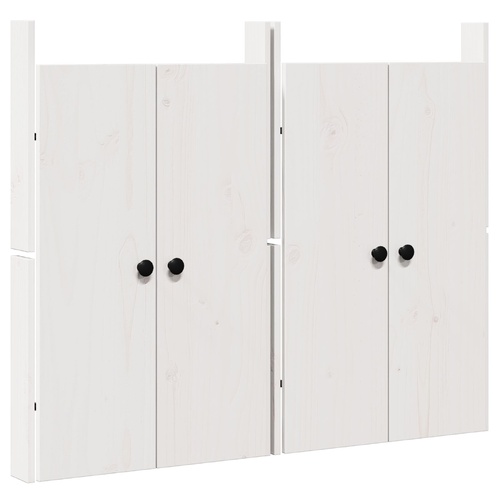 Outdoor Kitchen Doors 2 pcs White 50x9x82 cm Solid Wood Pine