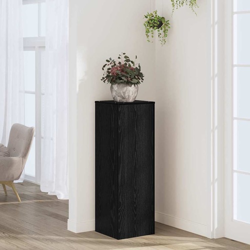 Plant Stand Black Oak 33 x 33 x 100 cm Engineered wood