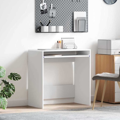 Desk with Drawer White 77.5 x 43 x 79 cm Engineered Wood