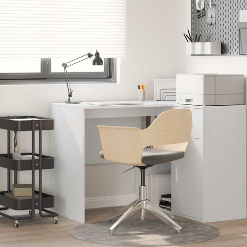 Desk with Shelf White 102 x 50 x 75 cm Engineered Wood