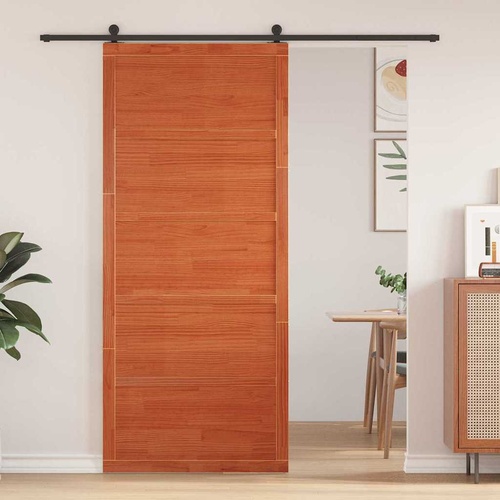 Barn Door Wax brown 100 x 208 cm Solid Pine wood