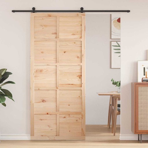 Barn Door Brown 80 x 210 cm Solid pine wood