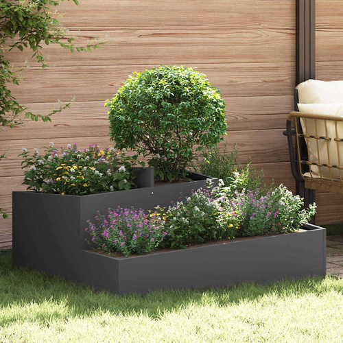 Garden Planter Black 100 x 100 x 50 cm Cold-rolled Steel