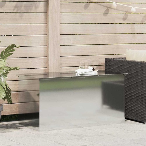 Outdoor Storage Box Silver 100 x 50.5 x 50 cm Galvanised steel
