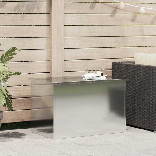 Outdoor Storage Box Silver 80 x 50.5 x 50 cm Galvanised steel