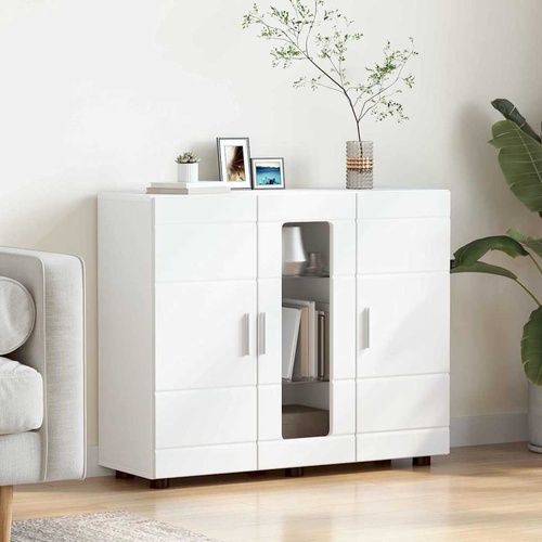Sideboard with Shelf White 55.5 x 29 x 100 cm Engineered wood